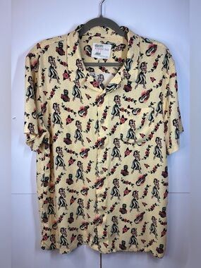 Kahuna Bay Hawaiian Aloha Shirt Men’s Button Front Short Sleeve Size XL